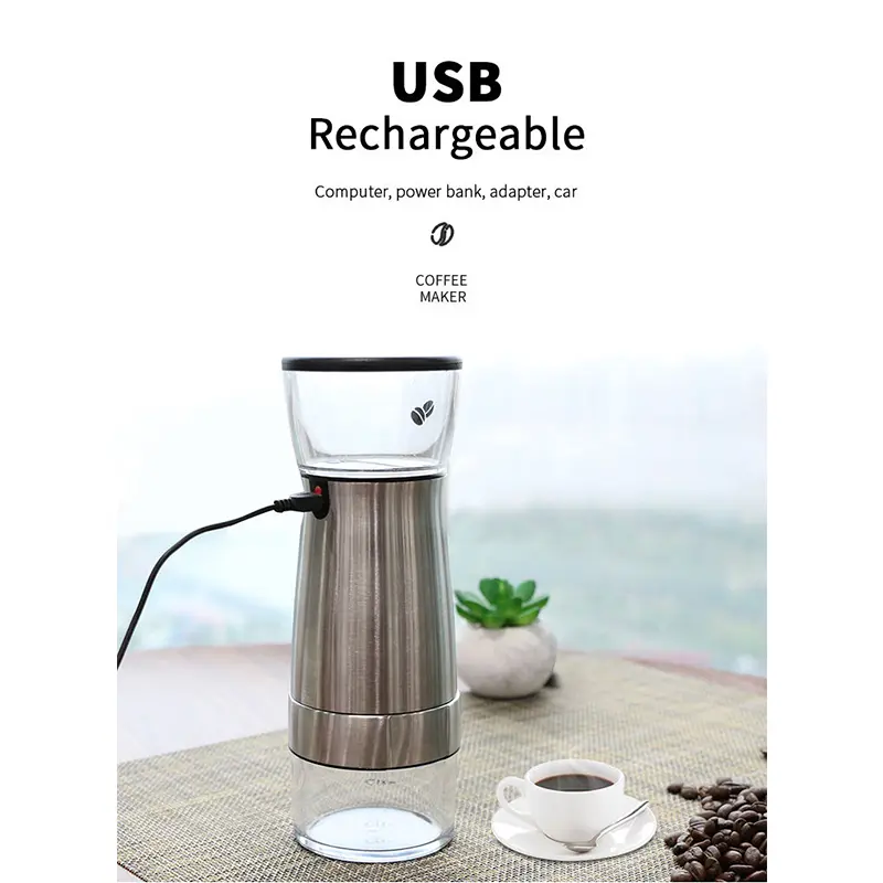China Automatic Mini Electronic Coffee Bean Grinder With Cable Manufacturers, Supplier