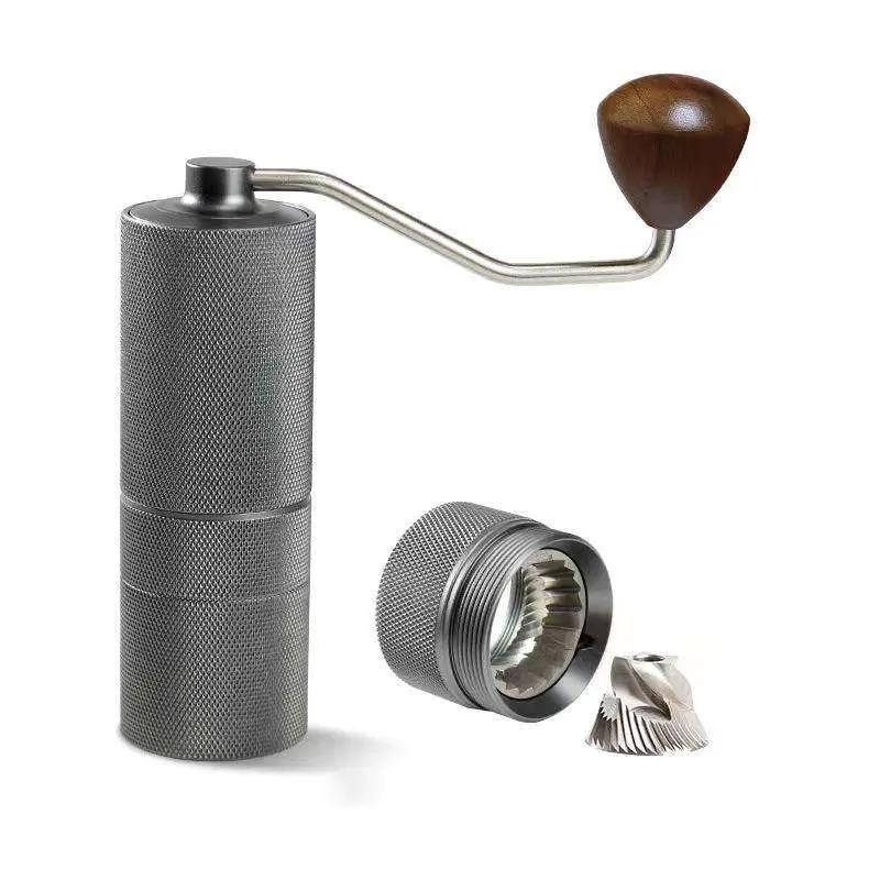 China Al-Alloy Body 420 Stainless Steel Burr Homeuse Espresso Mini Small Hand Mill Suppliers, Factory