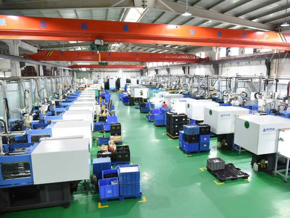 Blossom factory interior showing organized workflow and clean work stations