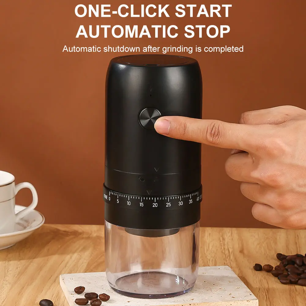 Wholesale New Smart Usb Drip Cafe Electric Coffee Bean Externally Adjustable Grinder Supplier, Factory