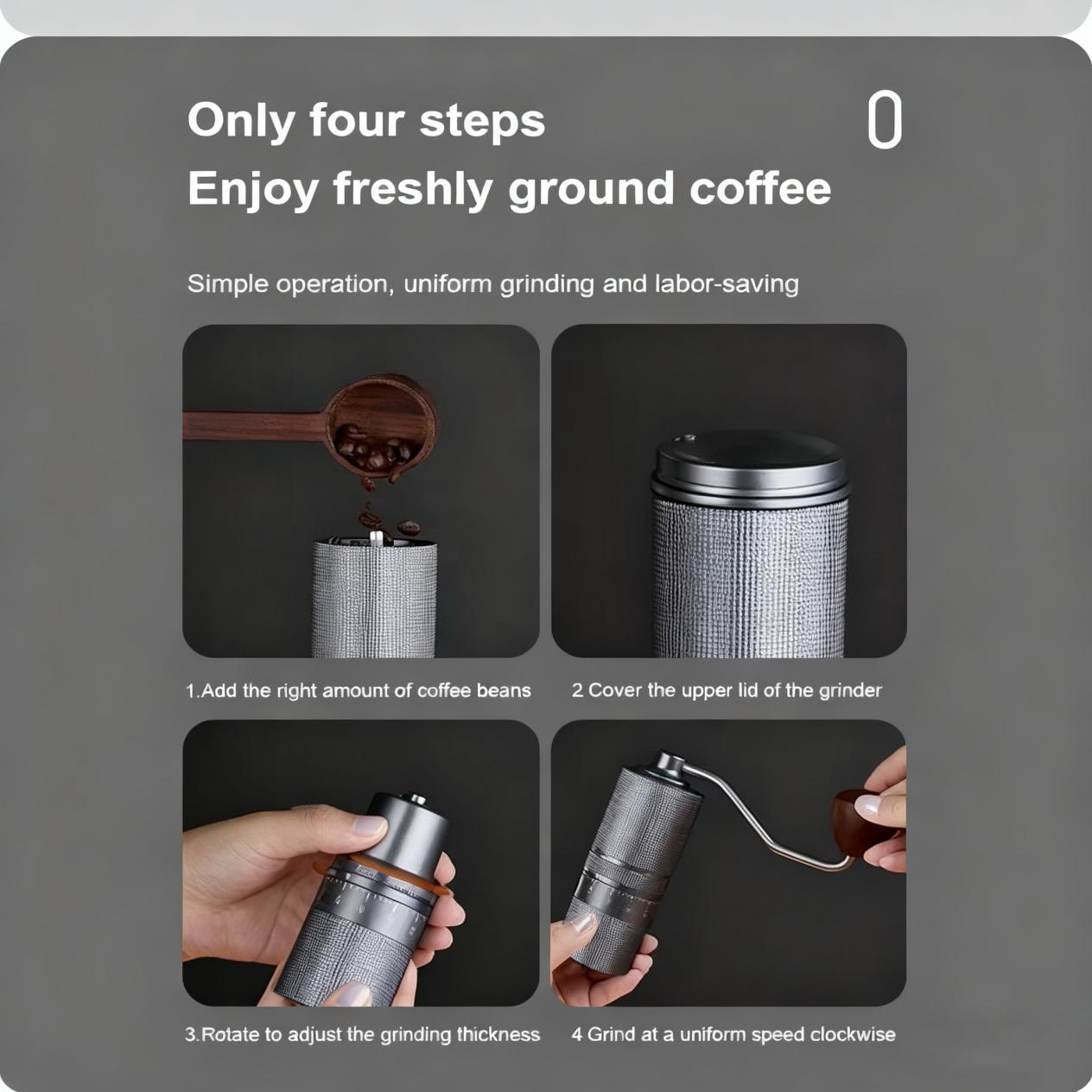 Steps to grind coffee