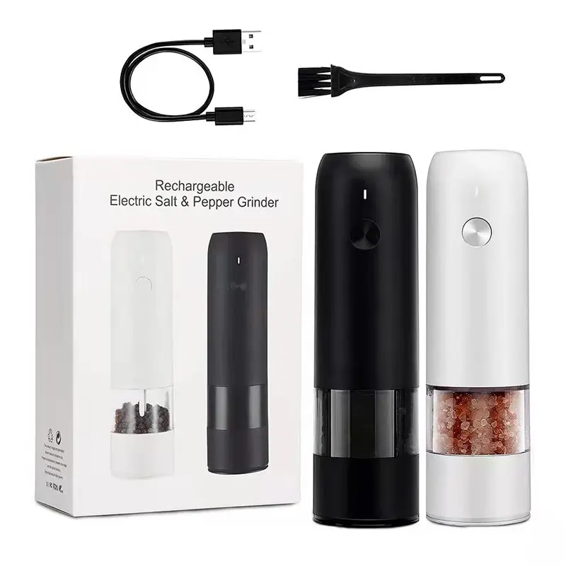 Wholesale Adjustable Electric Automatatic USB Rechargeable Salt and Pepper Grinder Supplier, Factory