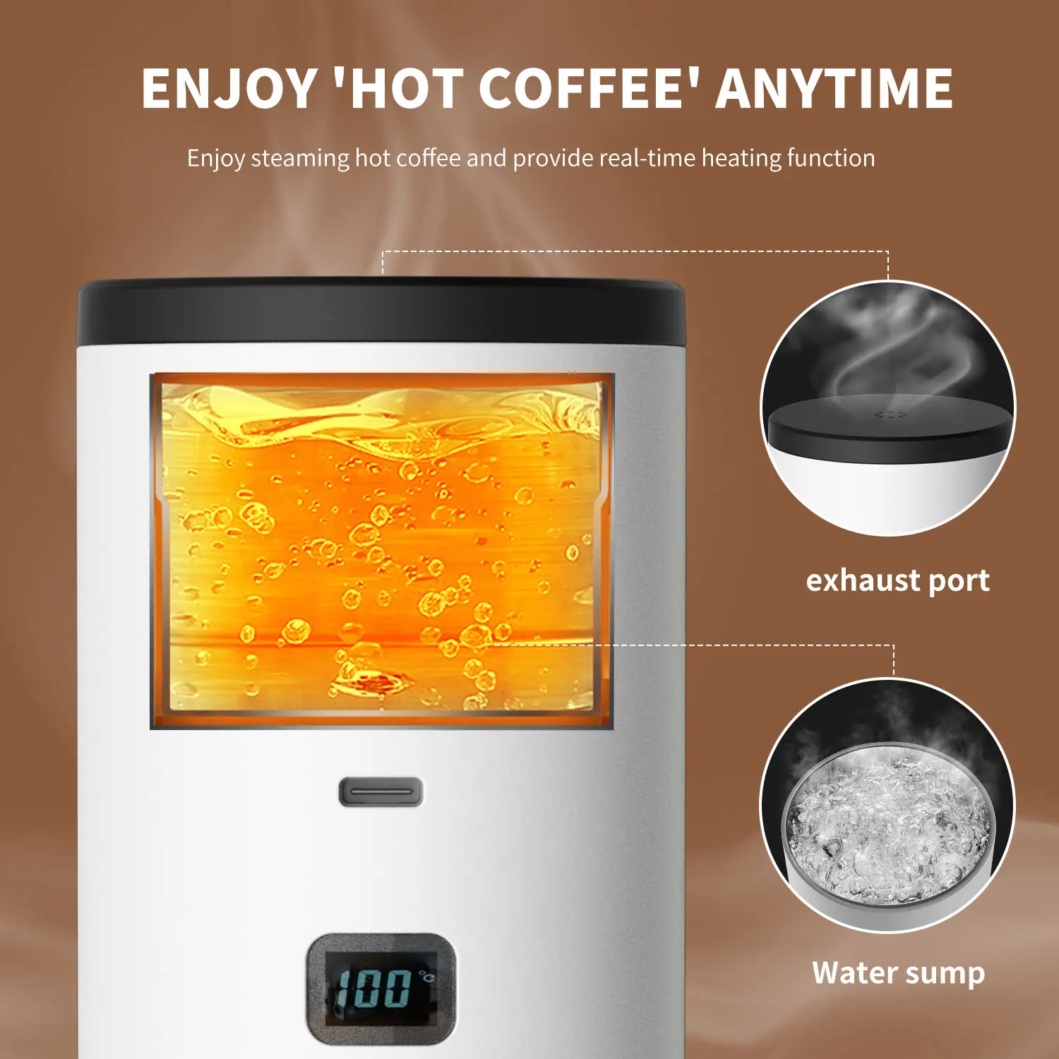 High-Quality 3 in 1 Self-Heating Portable Espresso 7800mAh Electric Coffee Maker Manufacturer, Factory