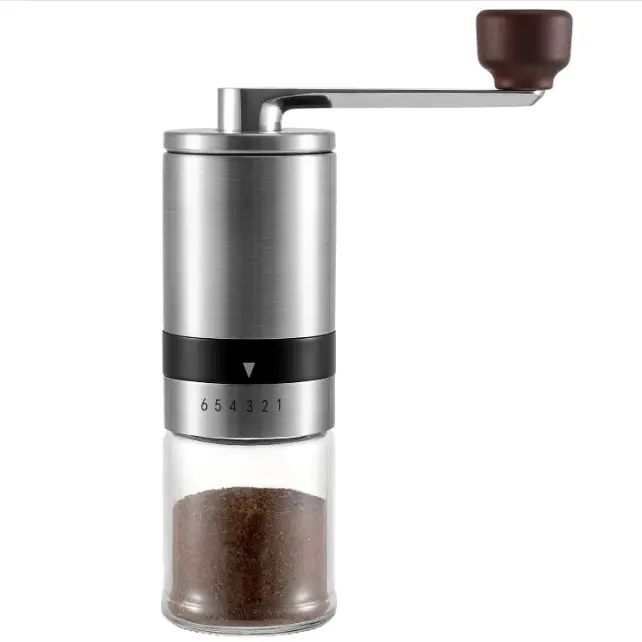 High-Quality Portable Stainless Steel Coffee Mill Manual Coffee Grinder with Adjustable Settings Supplier, Factories