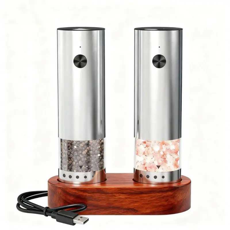 High-Quality Rechargeable Automatic Salt Pepper Mill Grinder Electric Salt and Pepper Grinder Set Manufacturer, Manufacturers