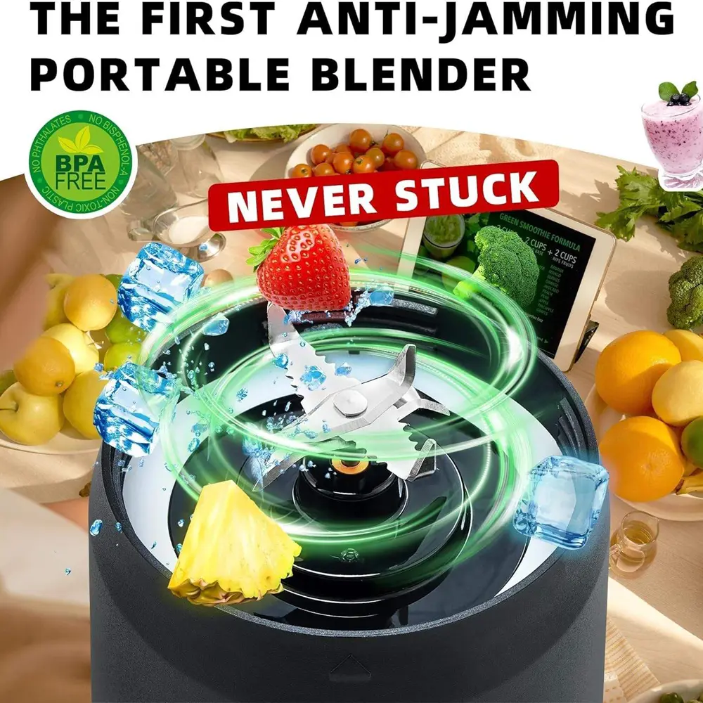 China 24 Oz 6000mah Shakes Automatic + New Pulse Function Type Juice Cup Rechargeable Blender Manufacturers, Supplier