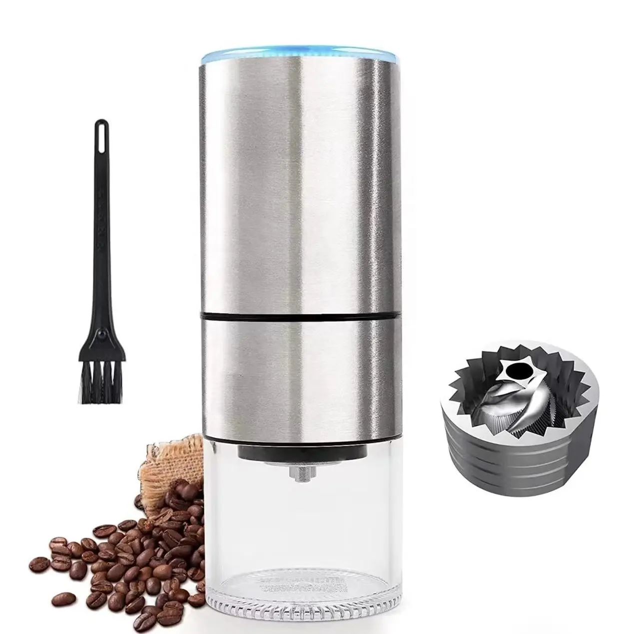 High-Quality Portable USB Rechargeable Cordless Turkey Coffee Grinder With Stainless Steel Burr Manufacturers, Suppliers