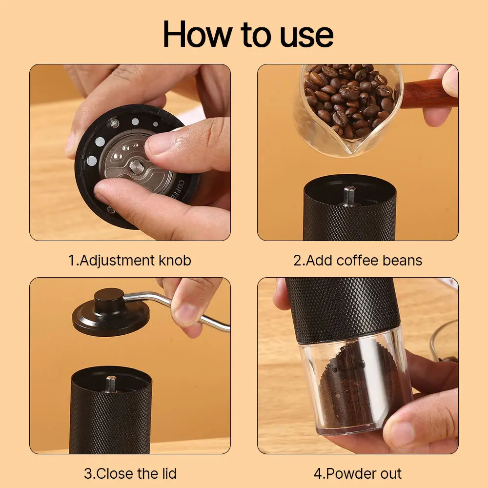 High-Quality USB Rechargeable Portable Electric Coffee Grinder With Conical Ceramic Burr Manufacturer, Factories