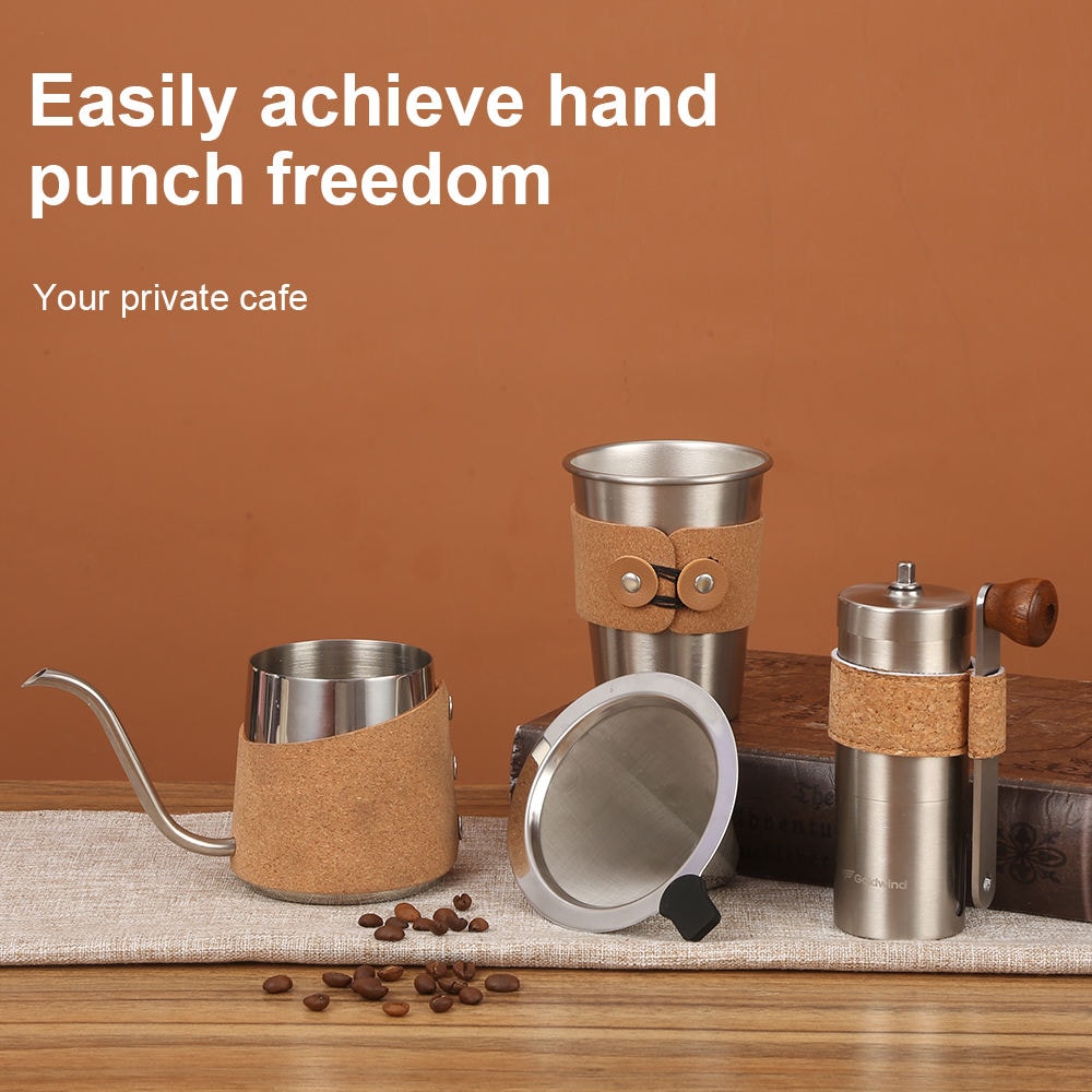 Manual Stainless Steel Coffee Set
