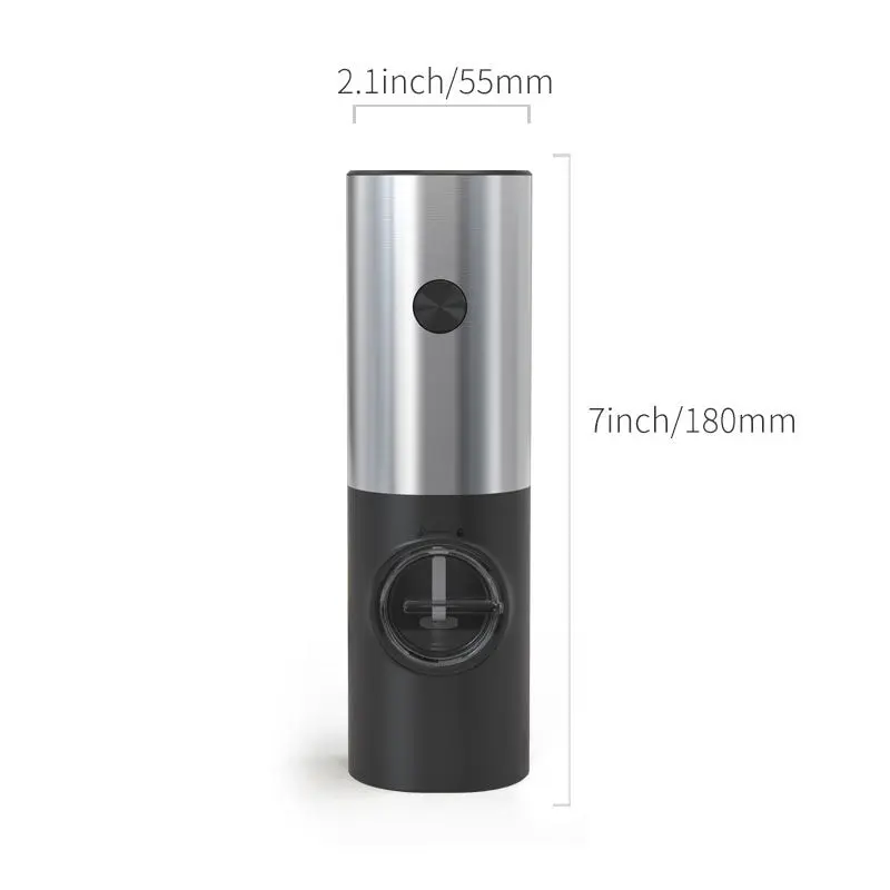High-Quality Battery Powered Adjustable Electric Pepper Mill Coarseness with LED Light Manufacturer, Factories