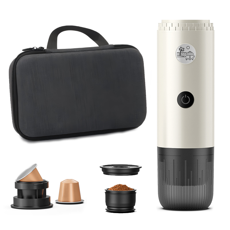 White portable coffee machine