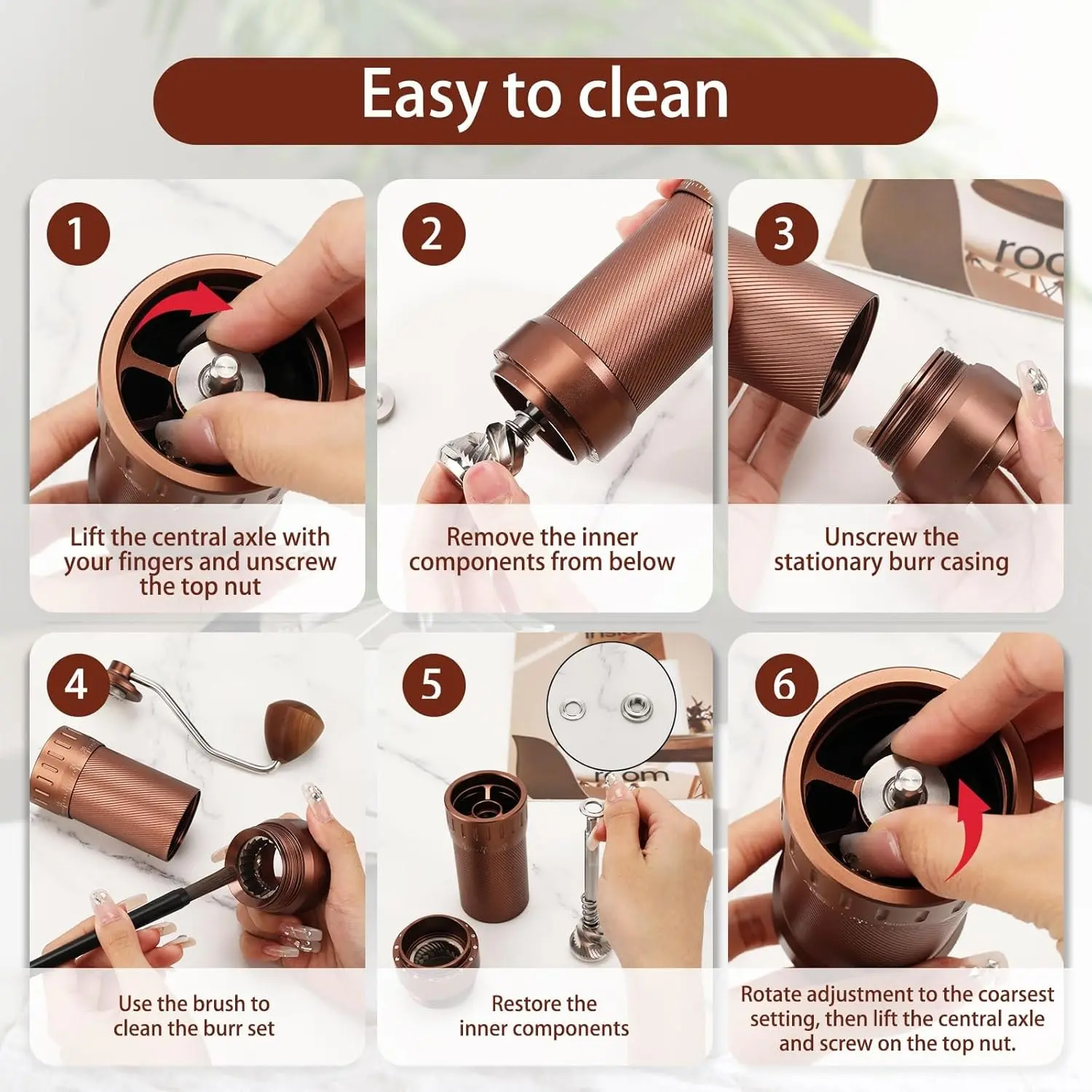 China 60 Levels Disassembley CNC Stainless Steel Conical Burr Mill Manual Coffee Grinder Manufacturers, Suppliers
