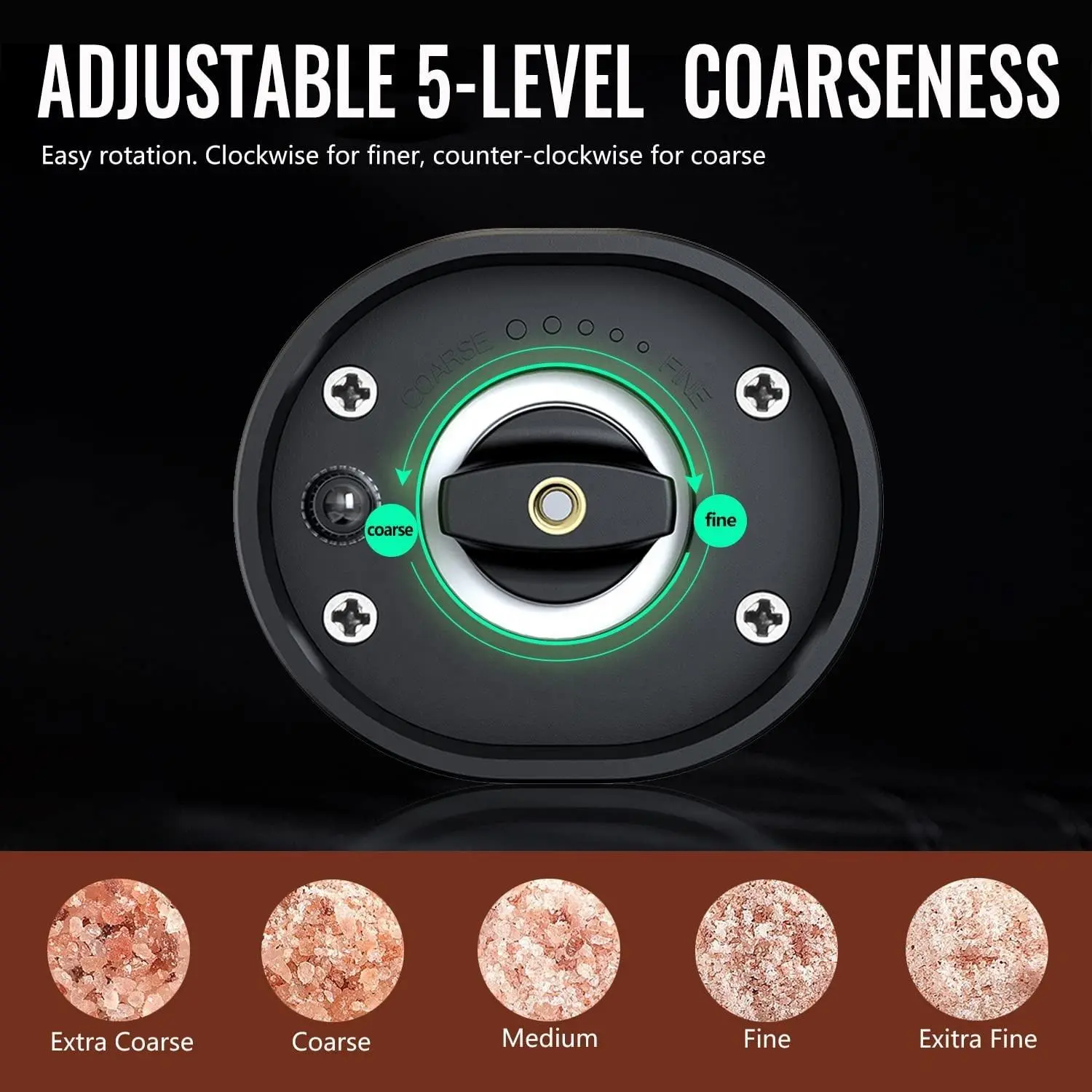 Wholesale Pepper Grinder Set with Adjustable Coarseness LED Light for Salt Pepper Manufacturer, Factories