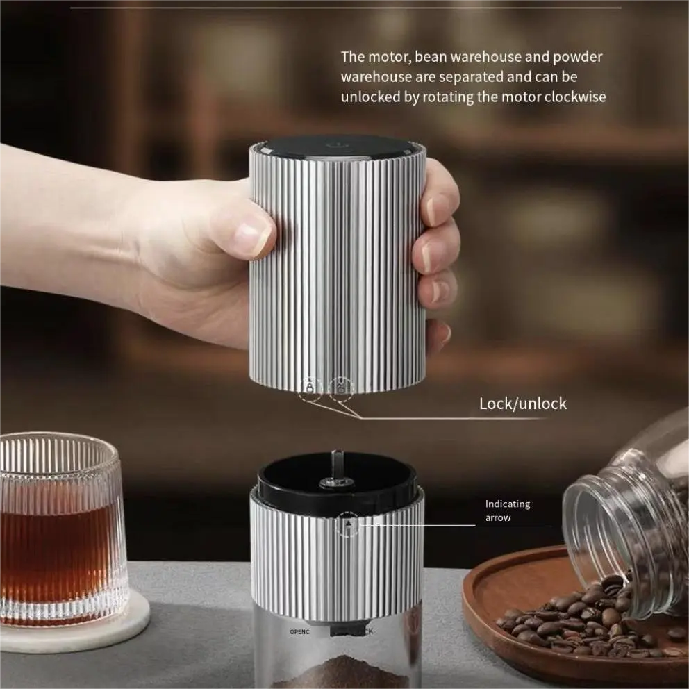 High-Quality Stainless Core Coffee Bean Conical Burr Grinding Machine Cordless With LCD Supplier, Factories