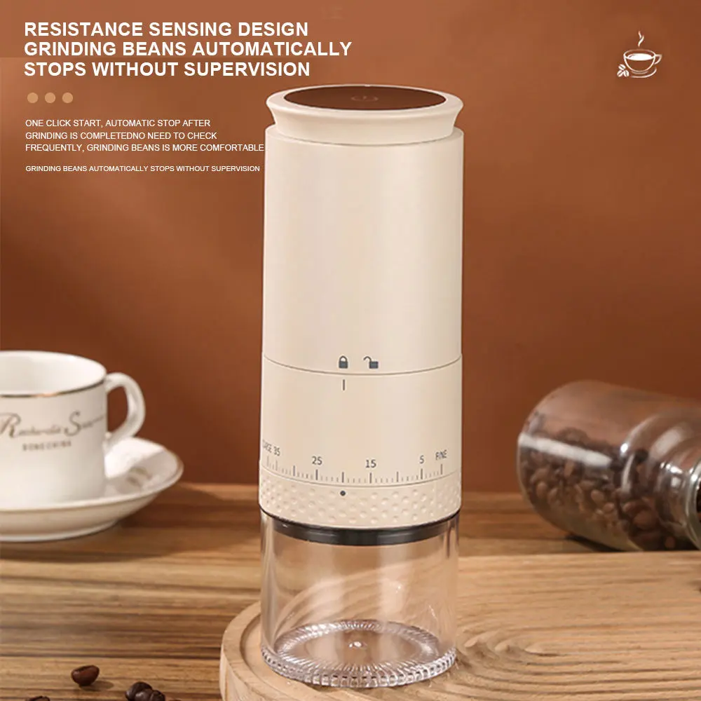 High-Quality 38 Levels Adjustment USB Rechargeable Wireless Electric Coffee Maker Manufacturers, Factory