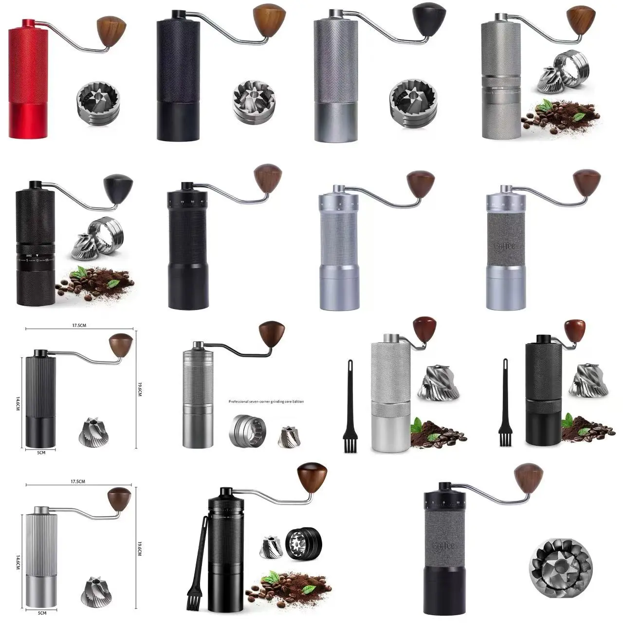 High-Quality Portable Stainless Steel Coffee Mill Manual Coffee Grinder with Adjustable Settings Supplier, Factories