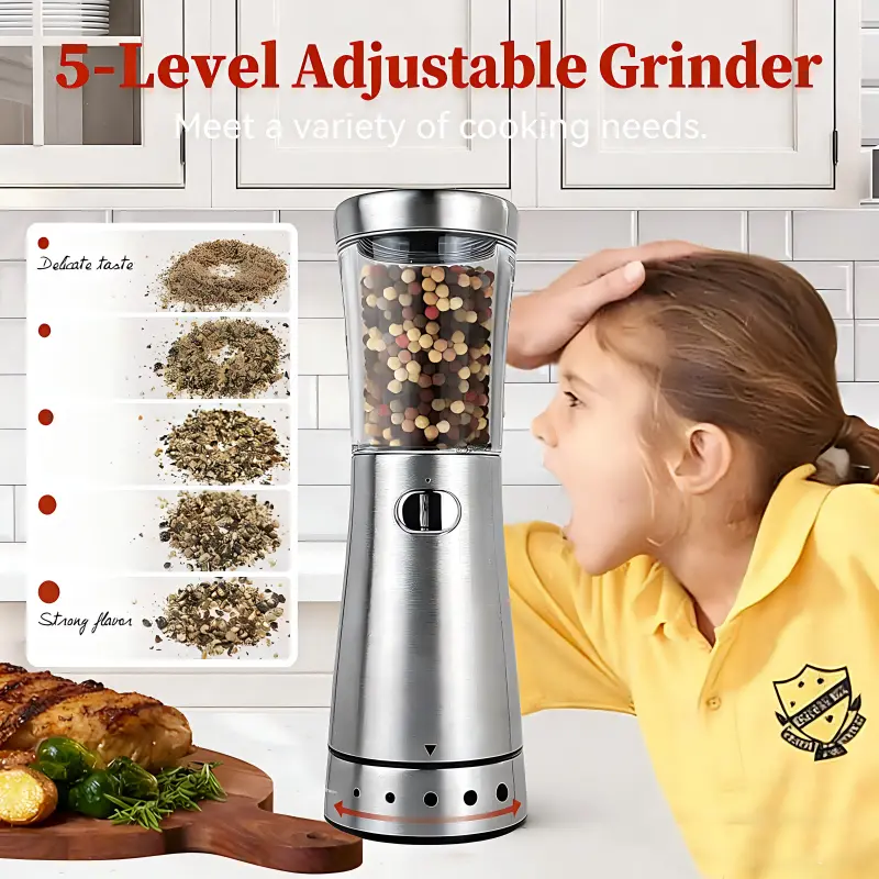 China Gravity Adjustable Ceramic Salt and Pepper Grinder Set Factories, Factory