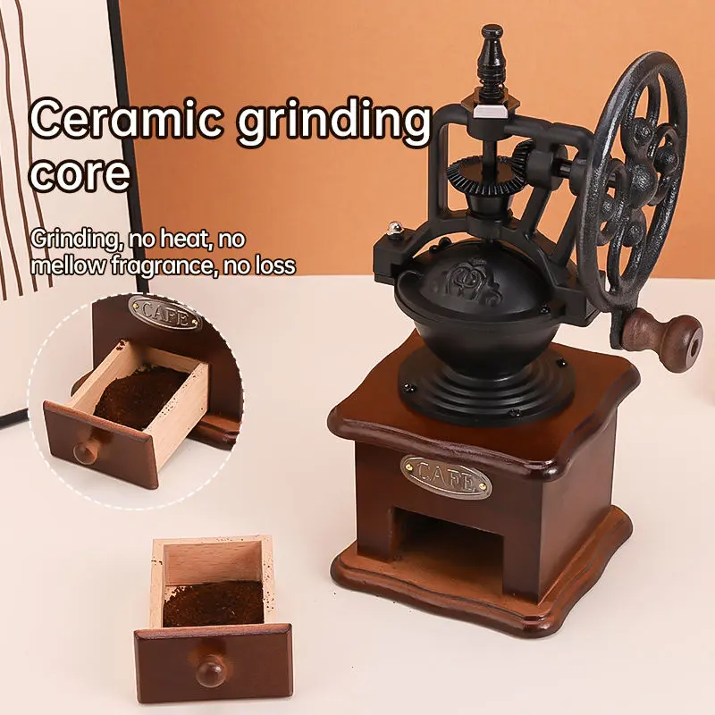 Wholesale Wooden Classical Hand Manual Wood Coffee Mill Grinder Suppliers, Factory