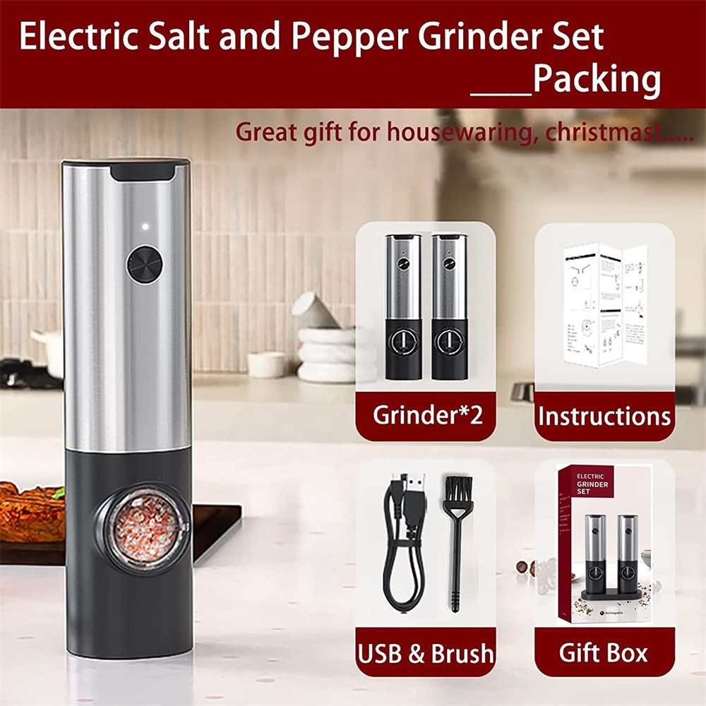 Electric Salt and Pepper Mill Gift Set