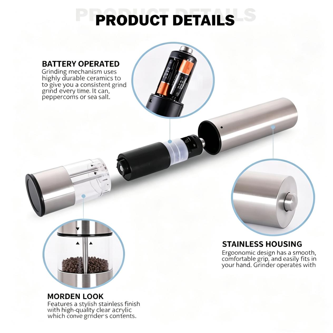 Battery Powered and Stainless Steel