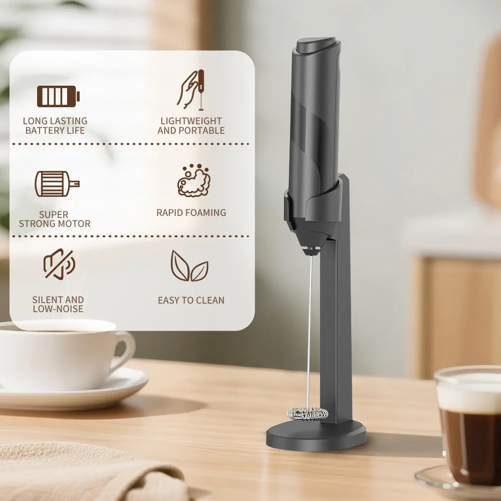 China Milk Steamer Handheld Coffee Whisk Electric Milk Frother Supplier, Factory