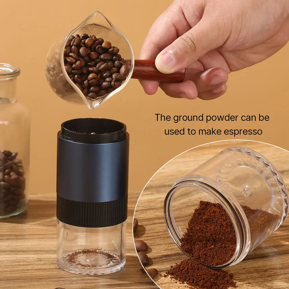 High-Quality Automatic Portable Burr Grinder Electric Coffee Grinder Aluminum Alloy Body Factories, Factory