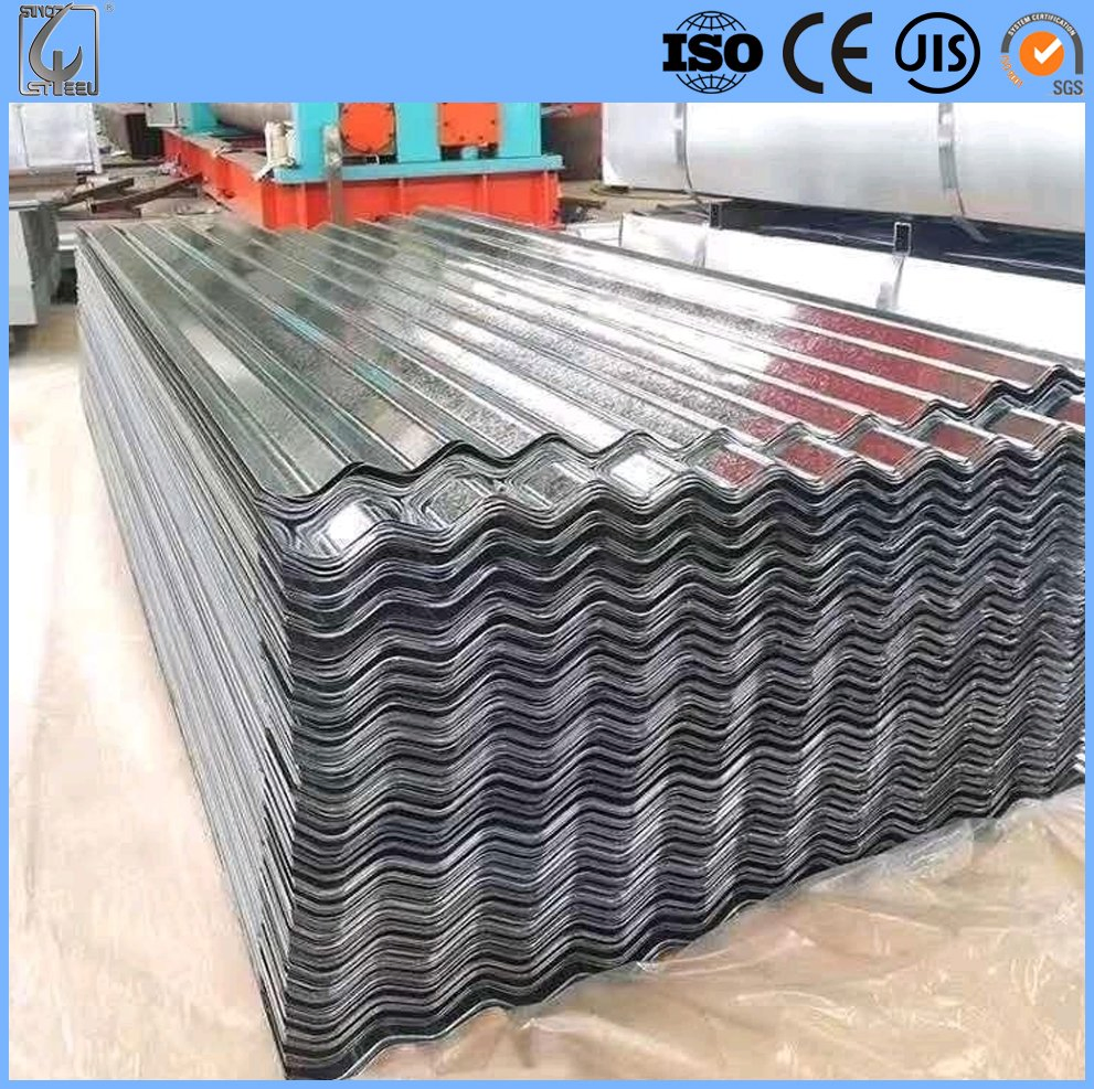 0.12*750*2440 mm Roofing Sheet Cheap Galvanized Corrugated Steel Sheet Regular Spangle