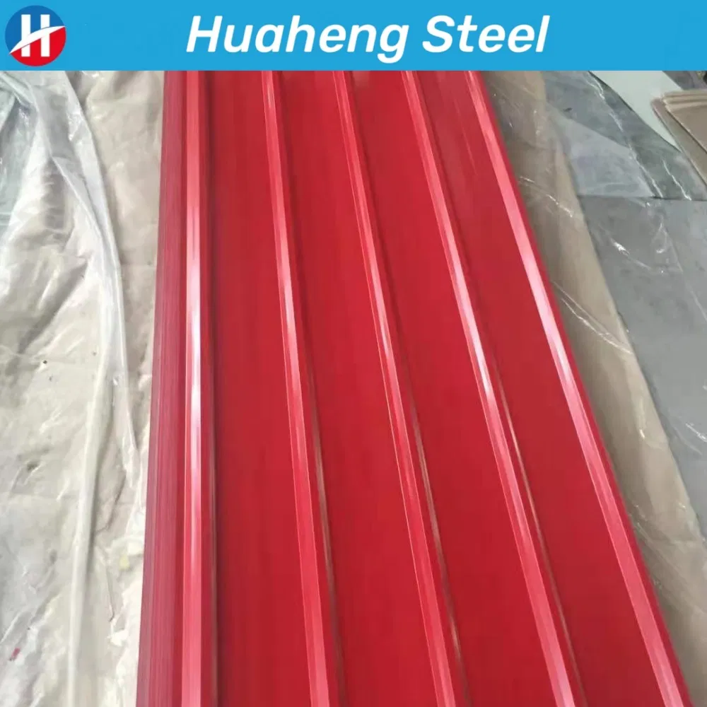 PPGI/PPGL Corrugated Sheet Roof Sheet Color Coated/Galvanized/Galvalume/Aluzin Coil/Sheet/Plate Prepainted Steel Sheet for Roofing Tiles Building Material