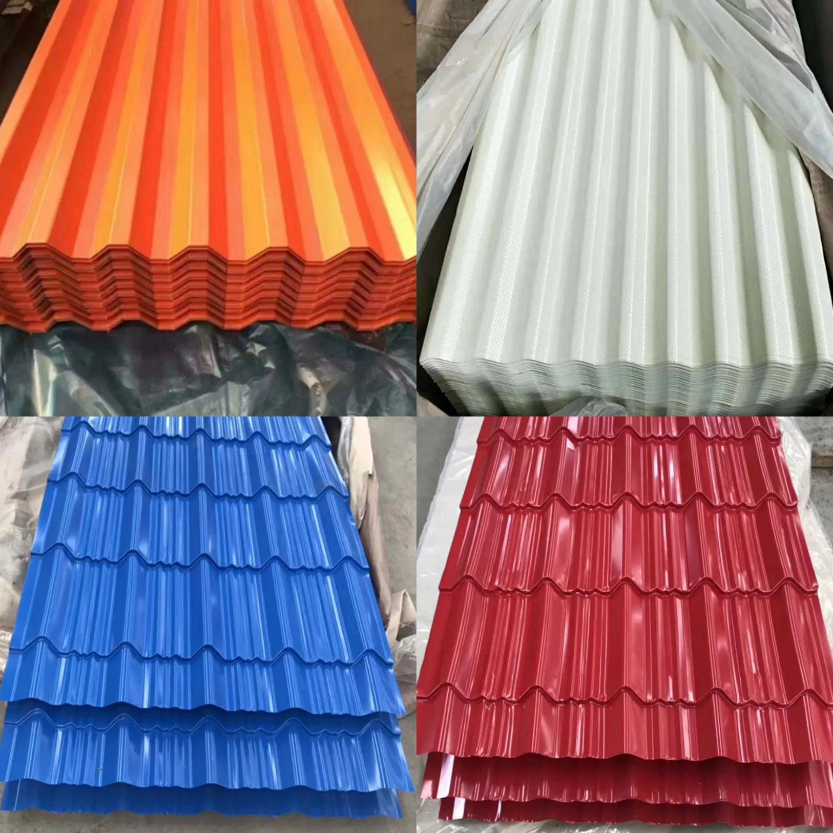 Corrugated Metal Sheets Prepainted Galvalume Steel PPGL PVDF PE Paint