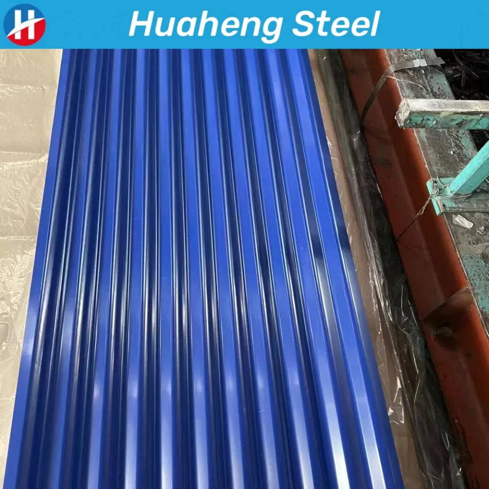 PPGI/PPGL Corrugated Sheet Roof Sheet Color Coated/Galvanized/Galvalume/Aluzin Coil/Sheet/Plate Prepainted Steel Sheet for Roofing Tiles Building Material