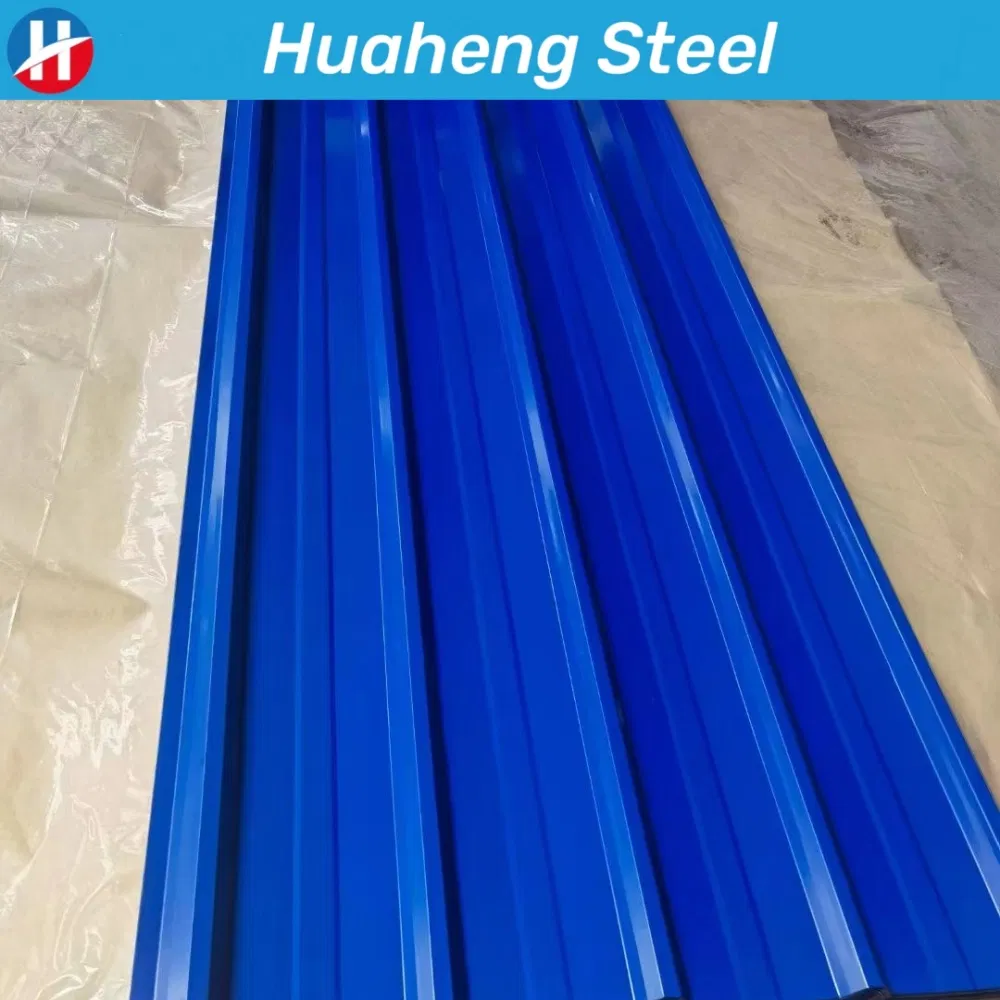PPGI/PPGL Corrugated Sheet Roof Sheet Color Coated/Galvanized/Galvalume/Aluzin Coil/Sheet/Plate Prepainted Steel Sheet for Roofing Tiles Building Material