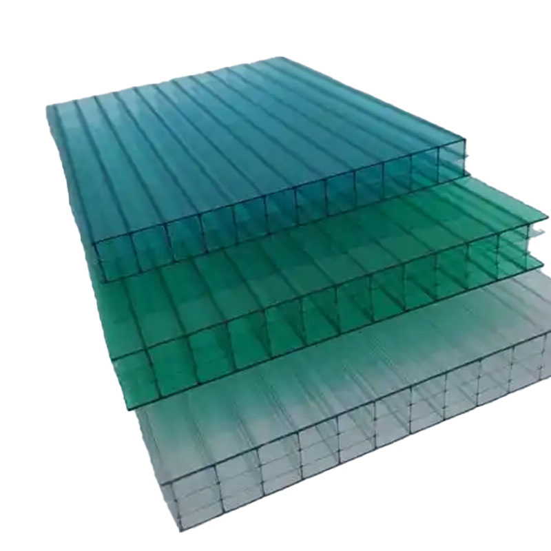 Polycarbonate PC Hollow Plastic Panel Sheet Weather Resistant UV Resistant Corrugated Sun Sheet for Greenhouse Warehouse Roofing