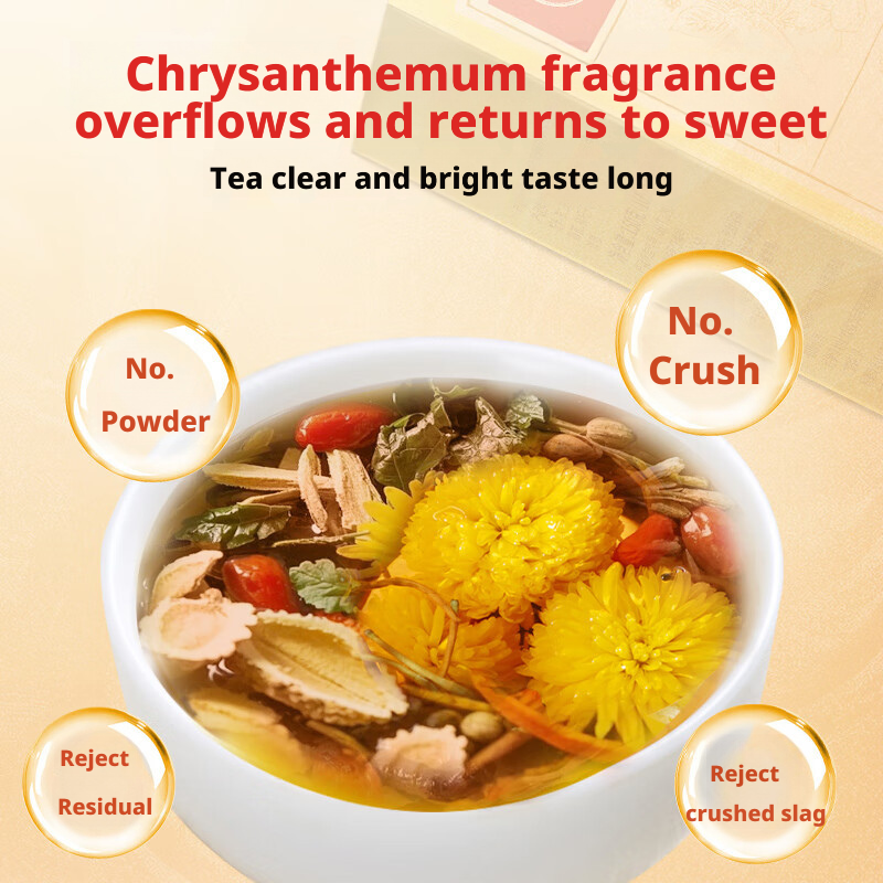 Self-owned Factory OEM and ODM Astragalus Chrysanthemum Wolfberry Vitamin Herbal Extract Food Grade Tea in Bottle