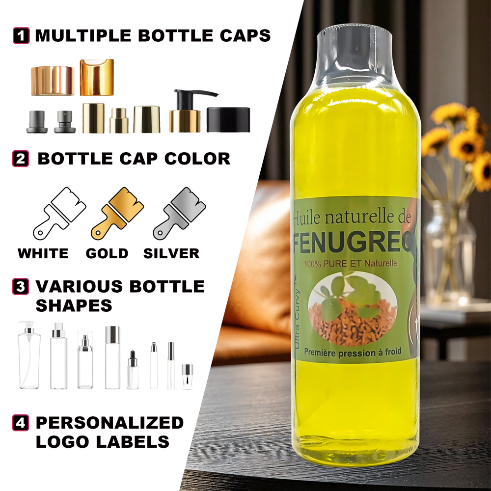Wholesale Fenugreek Oil Butt Enlargement Oil 200ml Private Label Enhance Buttock Fenugreek Essential Oil