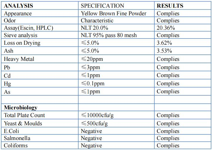 Horse Chestnut Extract Powder with Escin Extract Powder 10: 1, 20: 1, 30: 1; Water-Soluble Spray-Dried Powder, Varying Ratios. Herbal Extract. Plant Extract