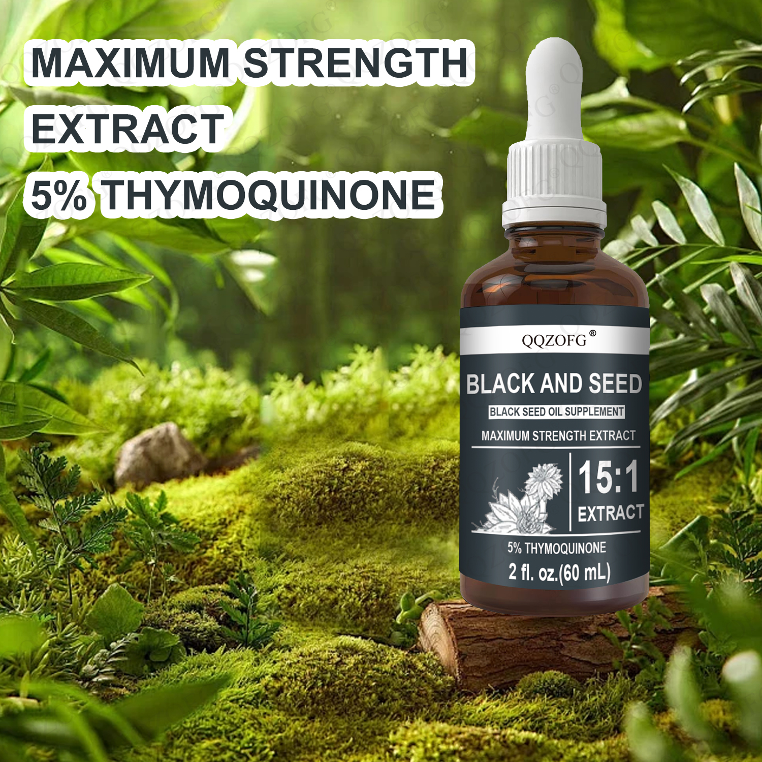 OEM Customized 2Oz 60ml Black Seed Oil Liquid Herbal Extract Rich Antioxidants Immunity Boosting Thymoquinone Oral Liquid Dosage