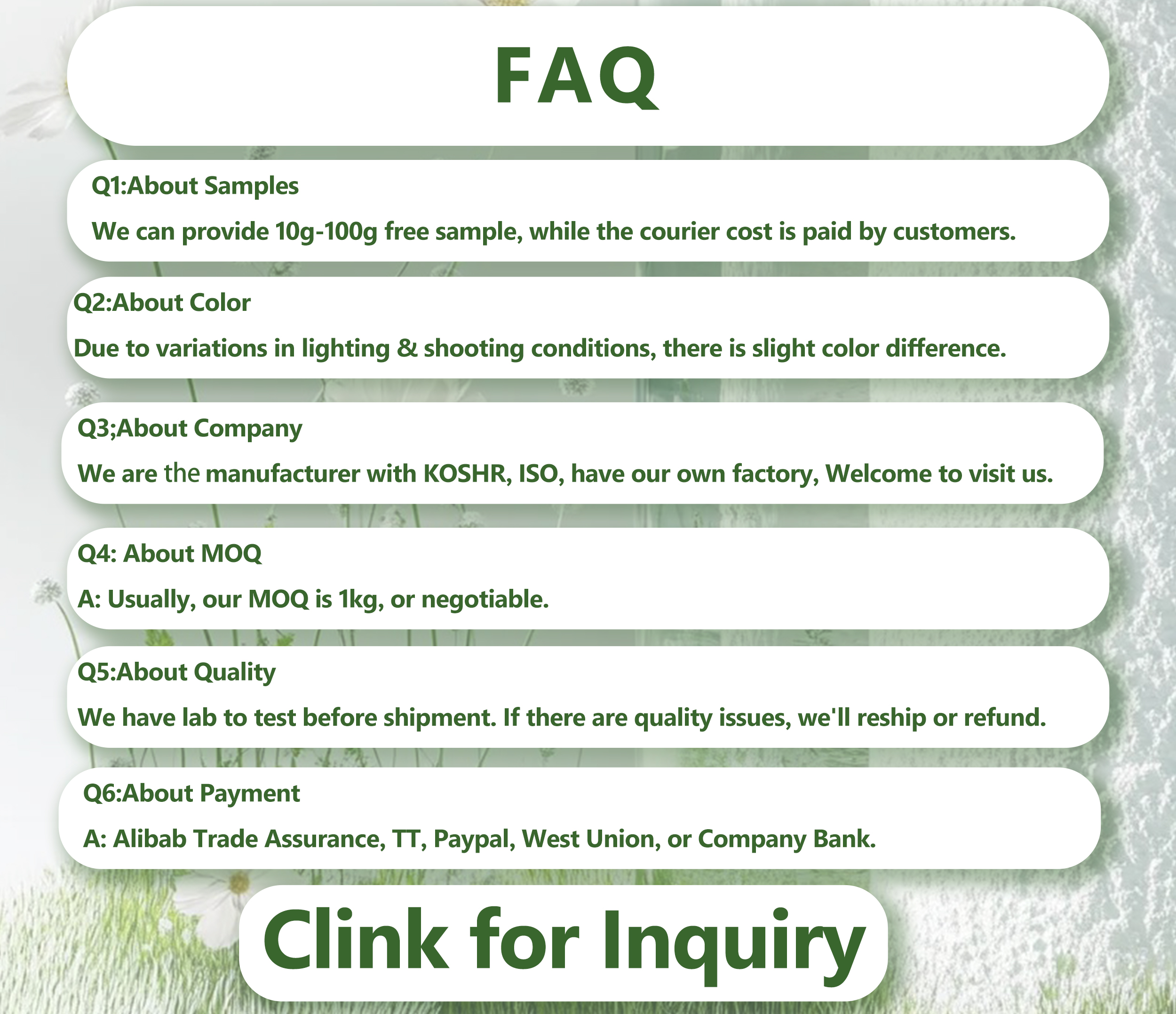 FAQ summary details