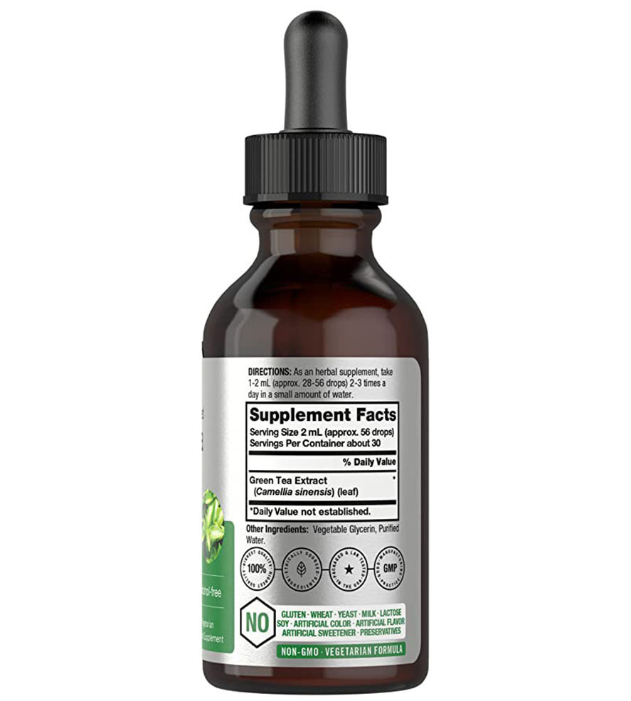 OEM/ODM Organic Herbal Extract Supplement Drops Private Label Green Tea Liquid for Adults Not for Pregnant Women