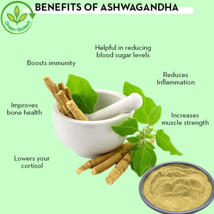 Standardized Natural Raw 2.5% 5% 10% Withanolides Certified Organic Ashwagandha Root Extract Capsules Ashwagandha Powder
