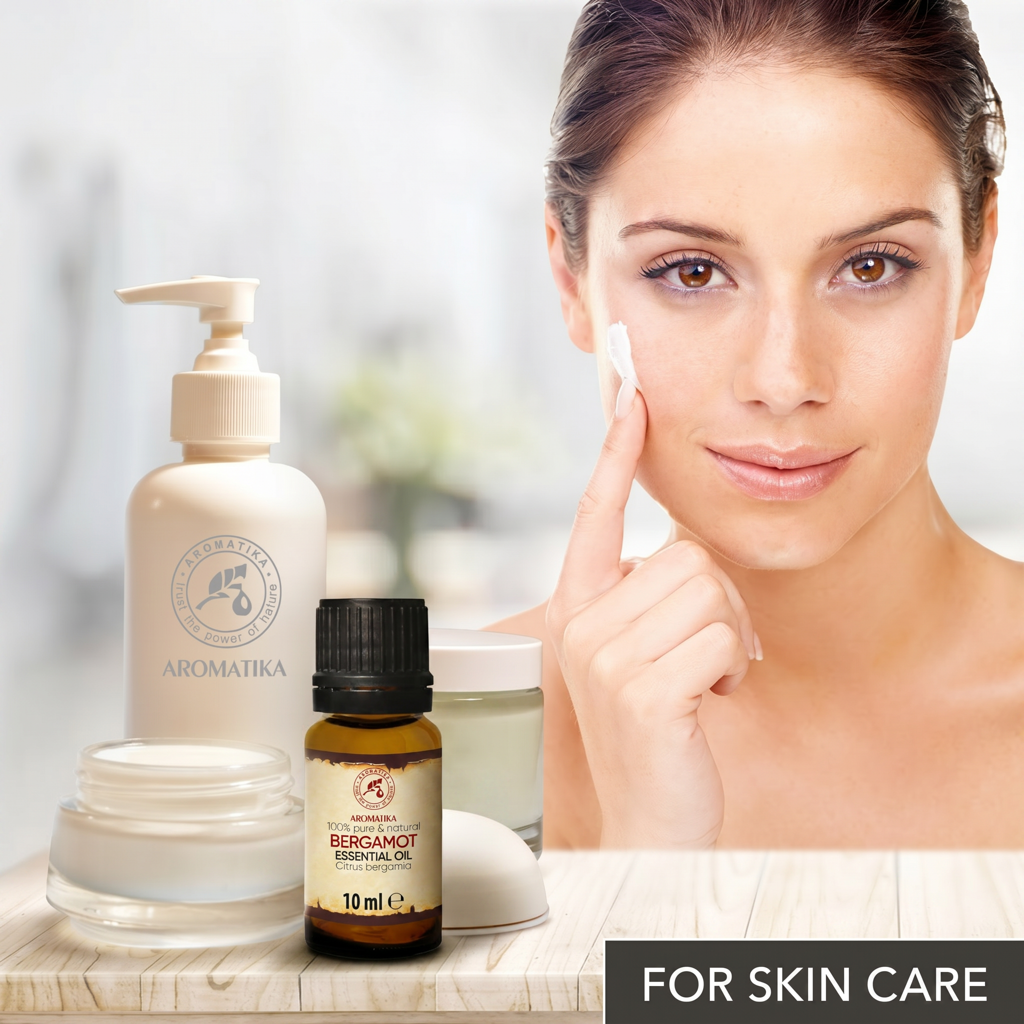 Aromatika Natural Cold Pressed Bergamot Essential Oil 10ml 100% Pure Peel Extract for Combination/Oily/All Skin Types