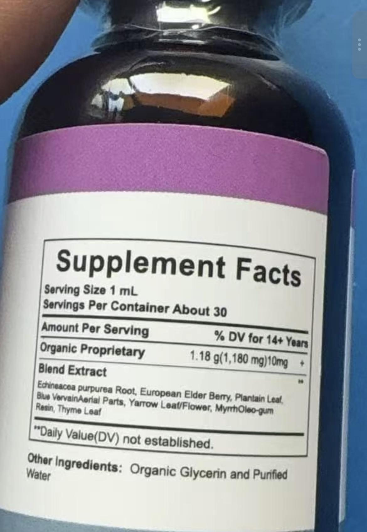 Premium Herbal Extract Formula Lymphatic Liquid Drops for Natural Detox &amp; Healthy Fluid Circulation Wild Cultivated Oil Bottle