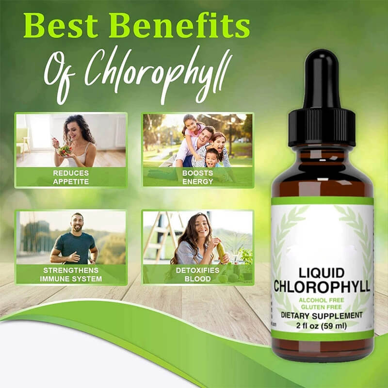OEM/ODM 60ml Natural Organic Vegetative Chlorophyll Liquid Drop Herbal Extract Supplement for Adults Enhance Immunity Plant