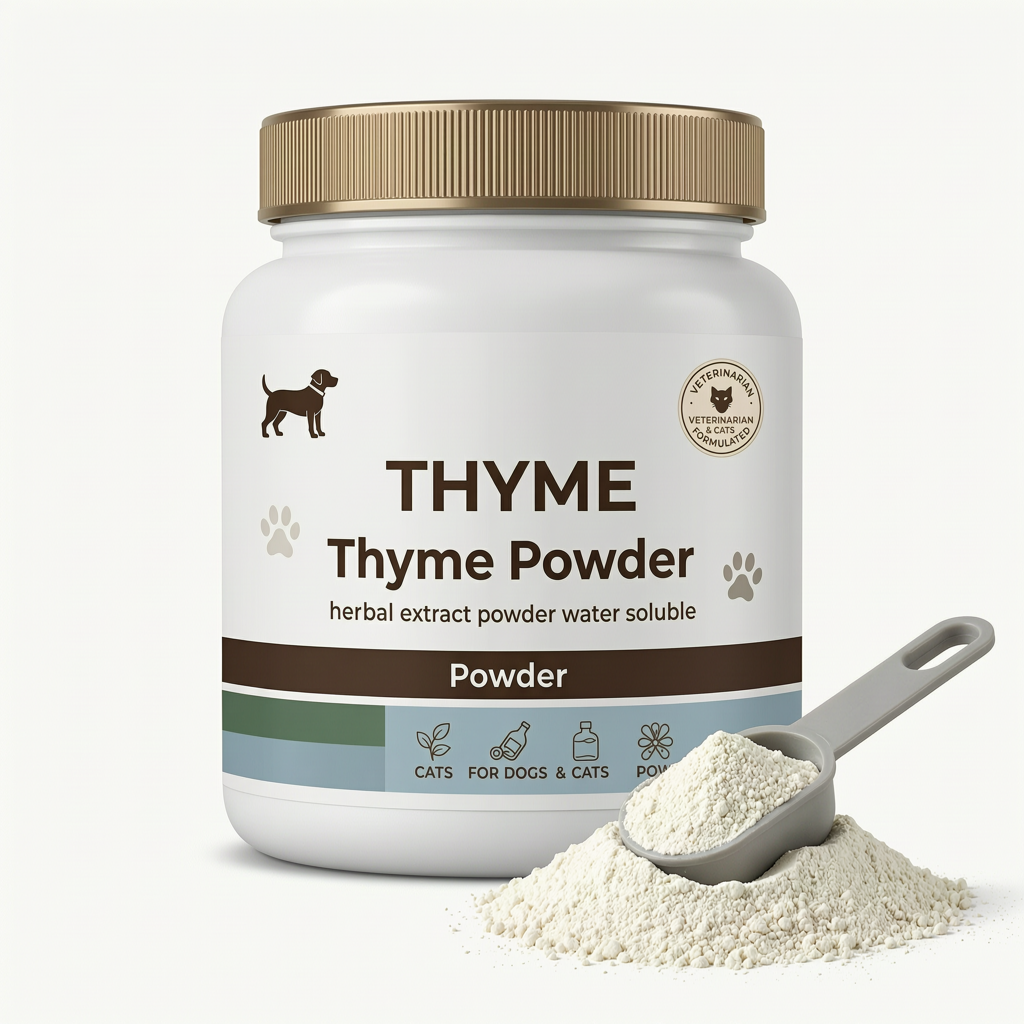 Thyme Powder Water Soluble Herbal Extract for Respiratory Wellness Antioxidant Support Supplement