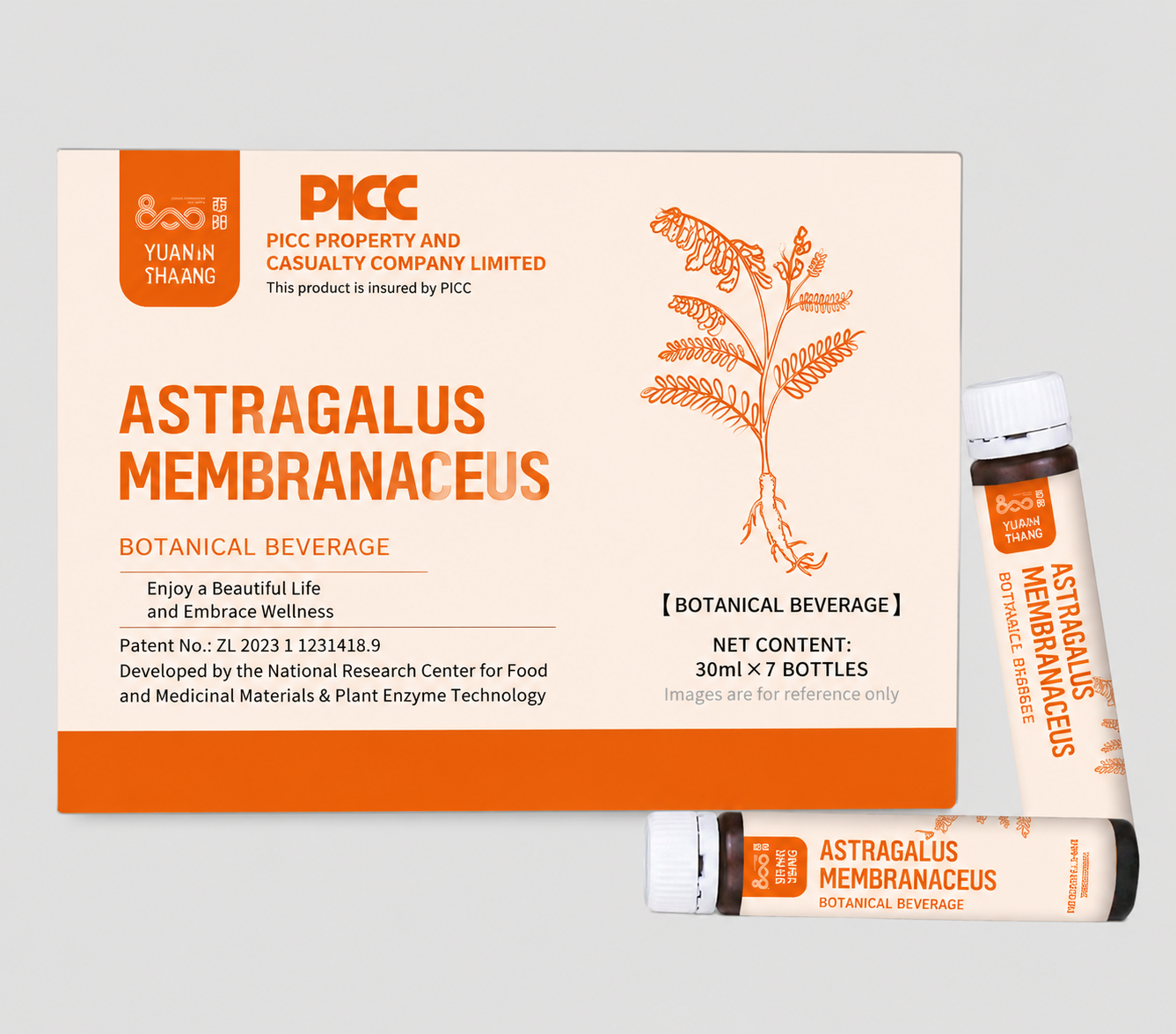 Private Label Astragalus Herbal Extract Fermented Liquid Beverage 30ml Bottle FOS Food Grade 24-Month Shelf Life Soothe
