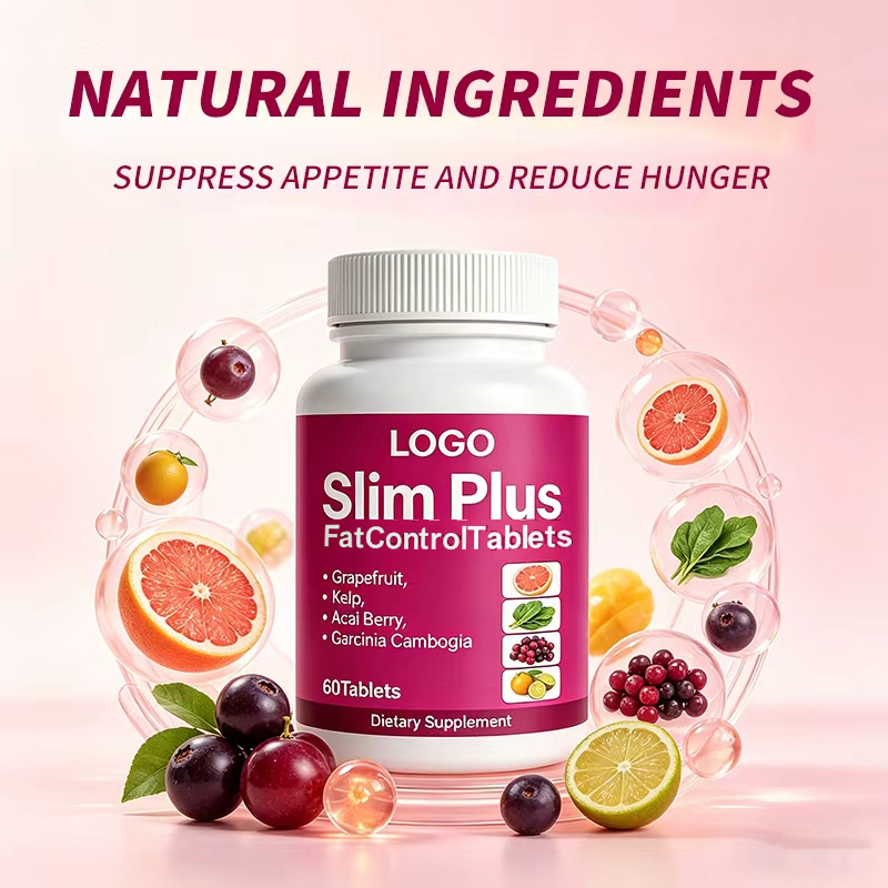 GMP Factory OEM Product Slim Plus Tablets Grapefruit Acai Berry Kelp Garcinia Enhances Fat Metabolism Weight Loss Herbs Formula