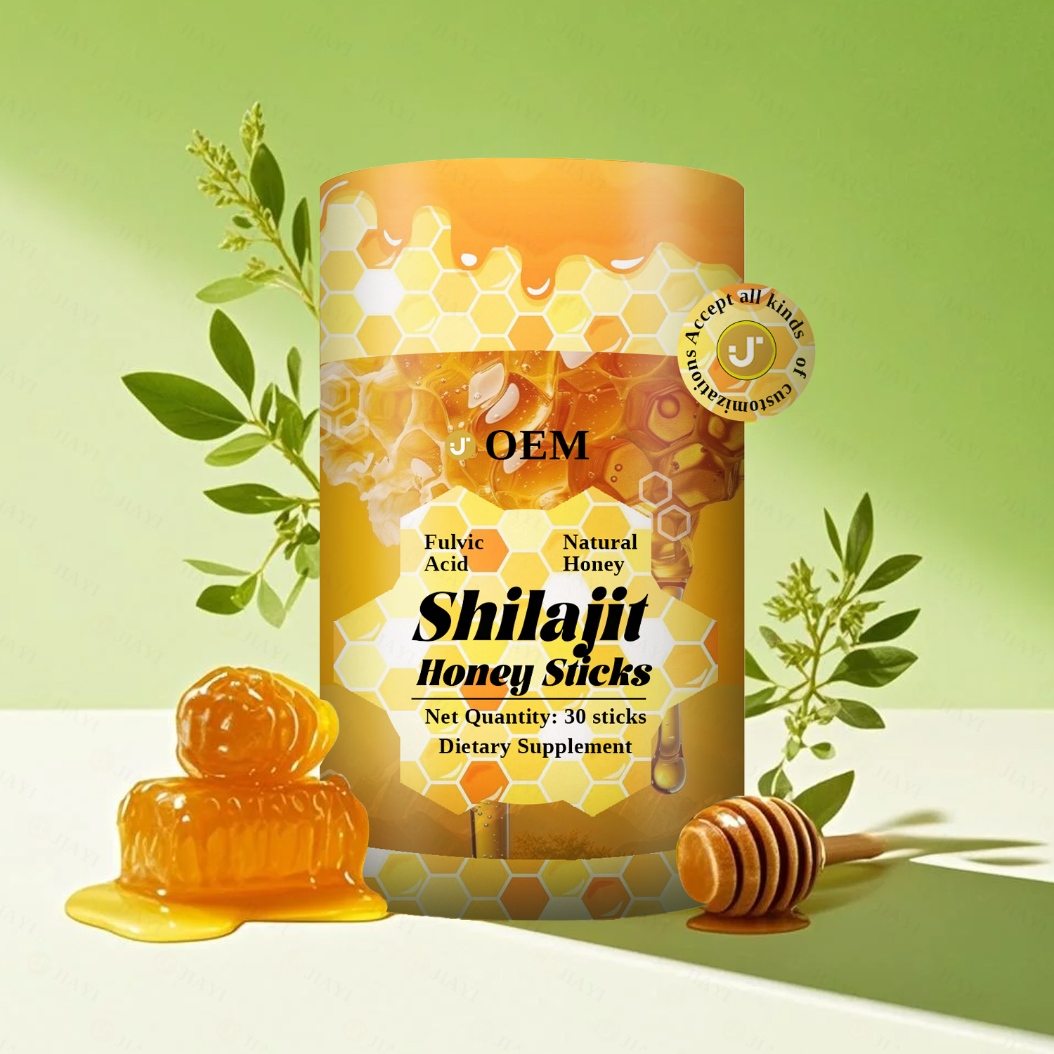 OEM Shilajit Plant-Based Extract Resin Honey Sticks Herbal Supplements Variety Black Tea Extract Active Vitamin