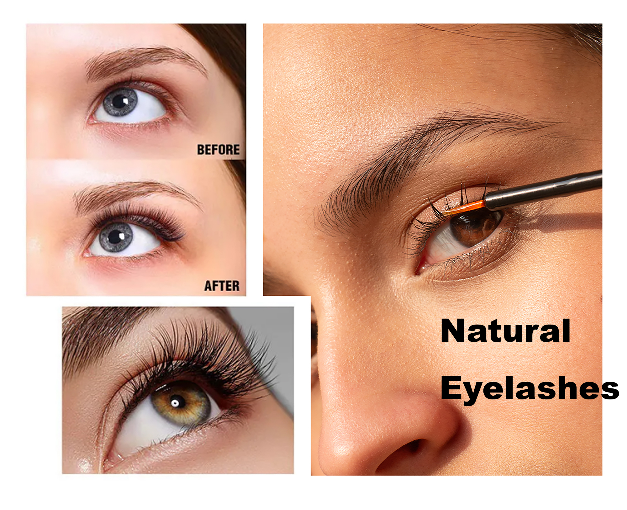 Eyelash Serum Before and After
