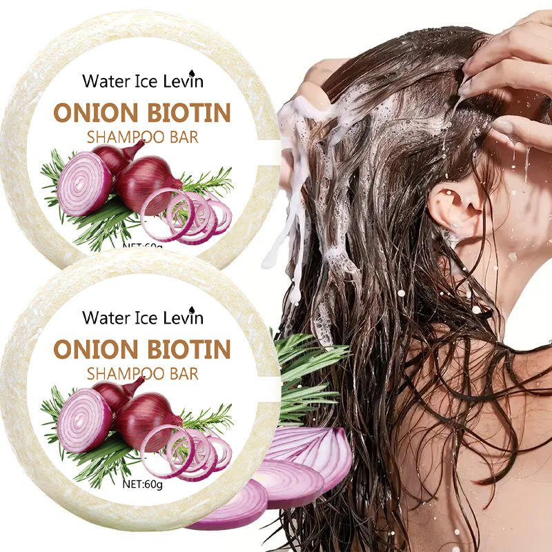 Water Ice Levin Shampoo Soap Bar Moisturizing Biotin Refreshing Rosemary and Onion Extract
