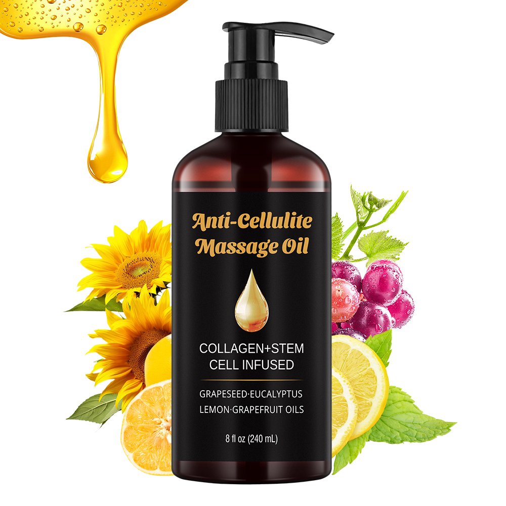 Firming Toning Body Contour Massage Oil 240ml Lavender Ginger Natural Essential Oil Spa Care OEM Private Label