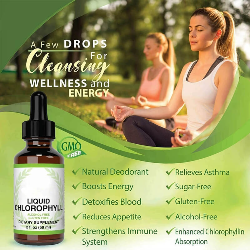 OEM/ODM 60ml Natural Organic Vegetative Chlorophyll Liquid Drop Herbal Extract Supplement for Adults Enhance Immunity Plant